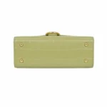 Marvona Croc Leather Top Handle Handbag – Sage Green - Image 4