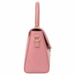 Marvona Leather Top Handle Handbag – Blush Pink - Image 3