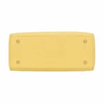 Marvona Leather Top Handle Handbag – Butter Yellow - Image 4